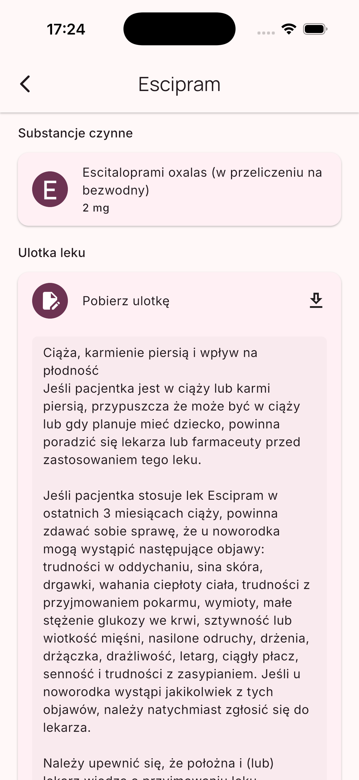 Informacje o stosowaniu leku w ciąży